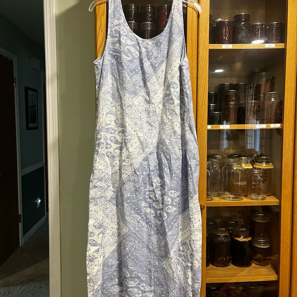 *SOLD* 100% Linen Paisley Dress